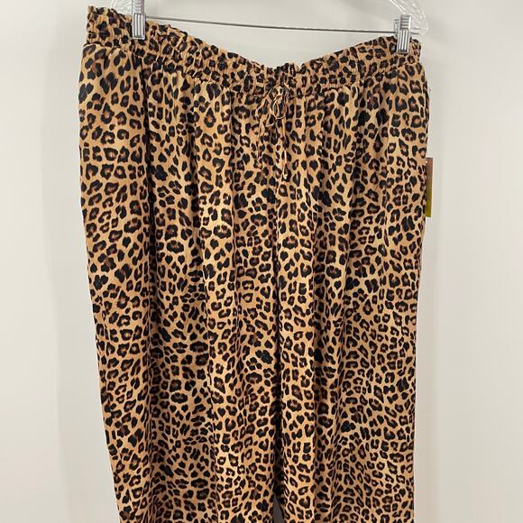 NWT Summersalt 2X Palazzo Pant With Ties Leopard Swim Cover-Up - Picture 3 of 9
